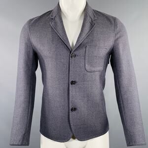 JIL SANDER Size 38 Grey Wool Single Breasted Jacket